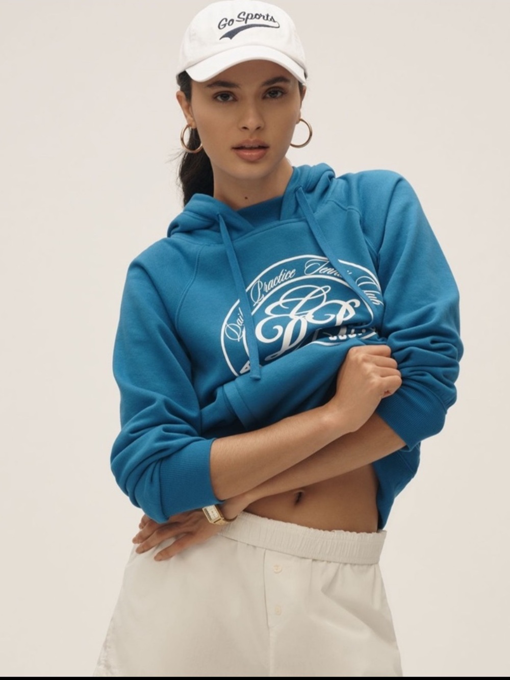 Anthropologie x Daily Practice Cotton Blend Graphic Hoodie - Size XXS - BNWT